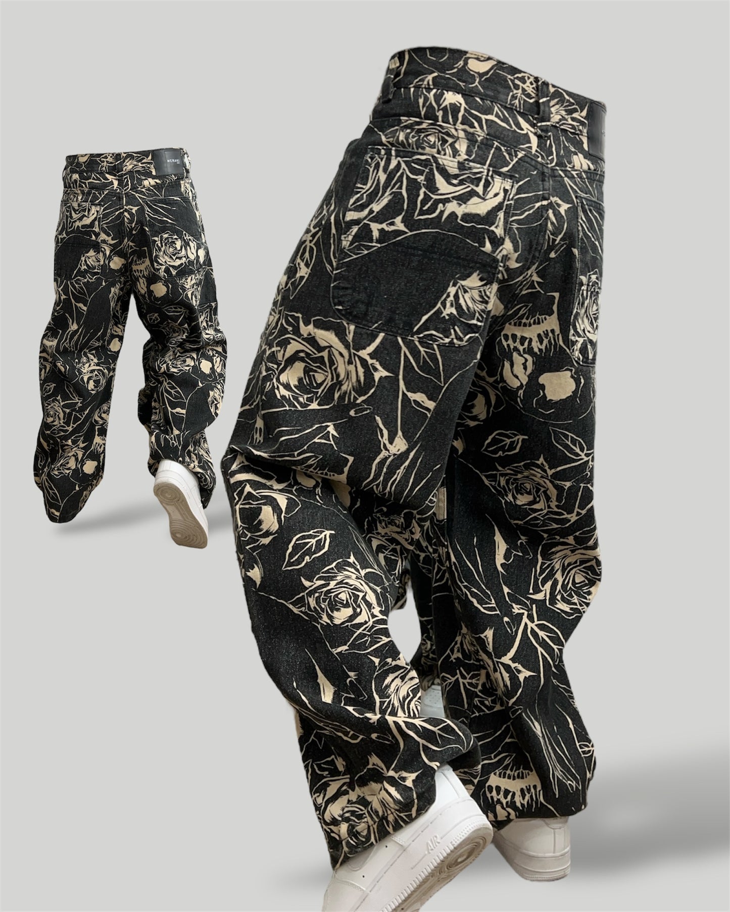 Baggy Jeans 100% algodón, Tono especial: Bones And Roses