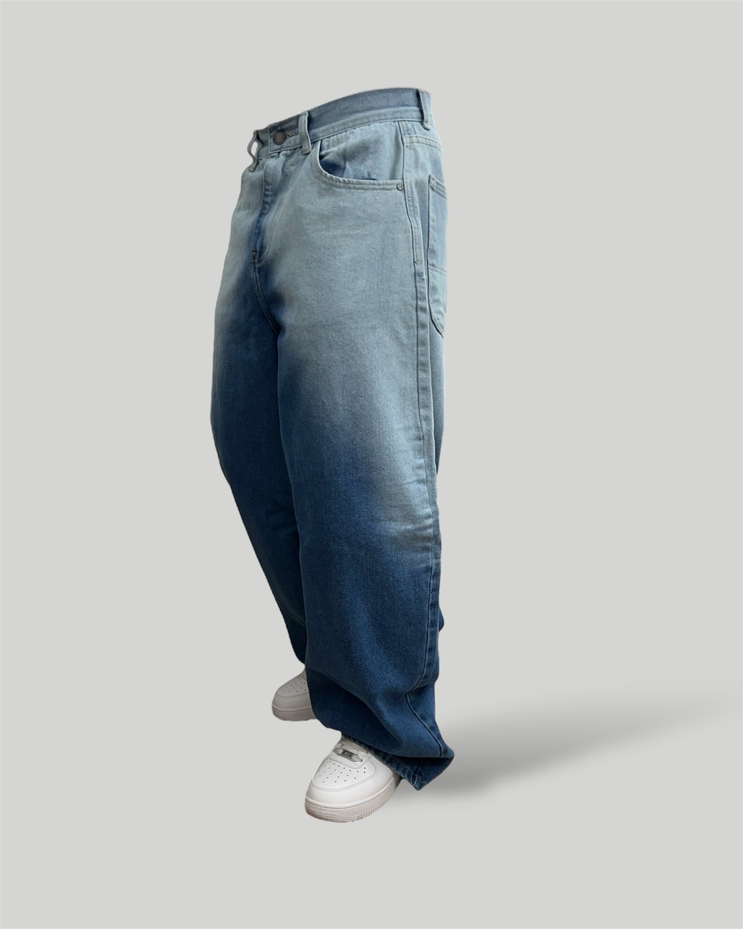 Baggy Jeans 100% algodón tono Blue Paradise