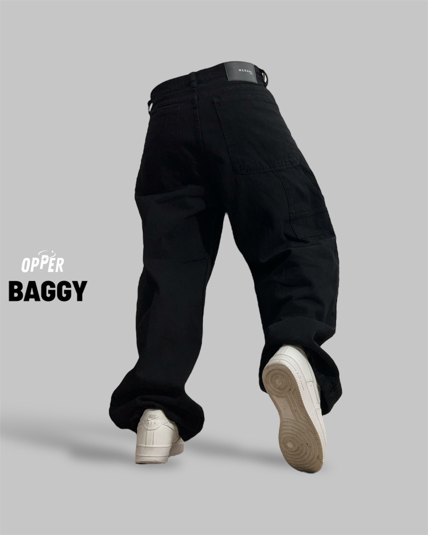 Baggy Jean Negro 100% algodón.