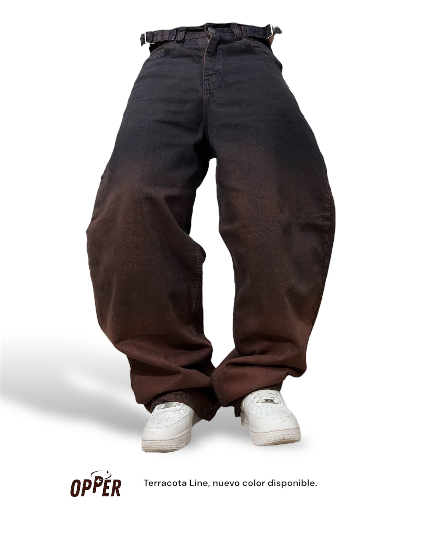 Jeans Baggy terracota 100% algodón
