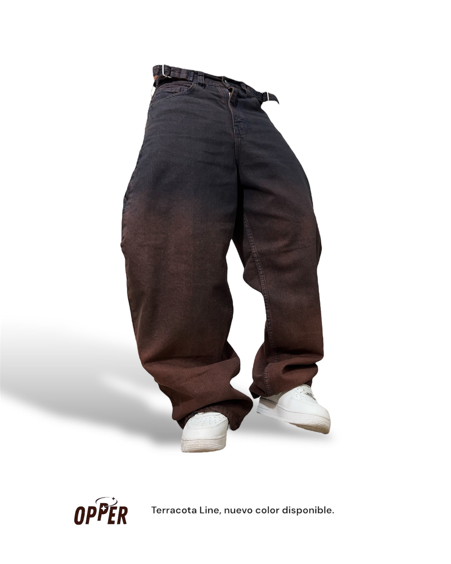 Jeans Baggy terracota 100% algodón
