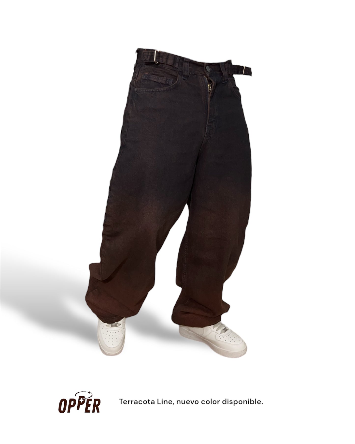 Jeans Baggy terracota 100% algodón