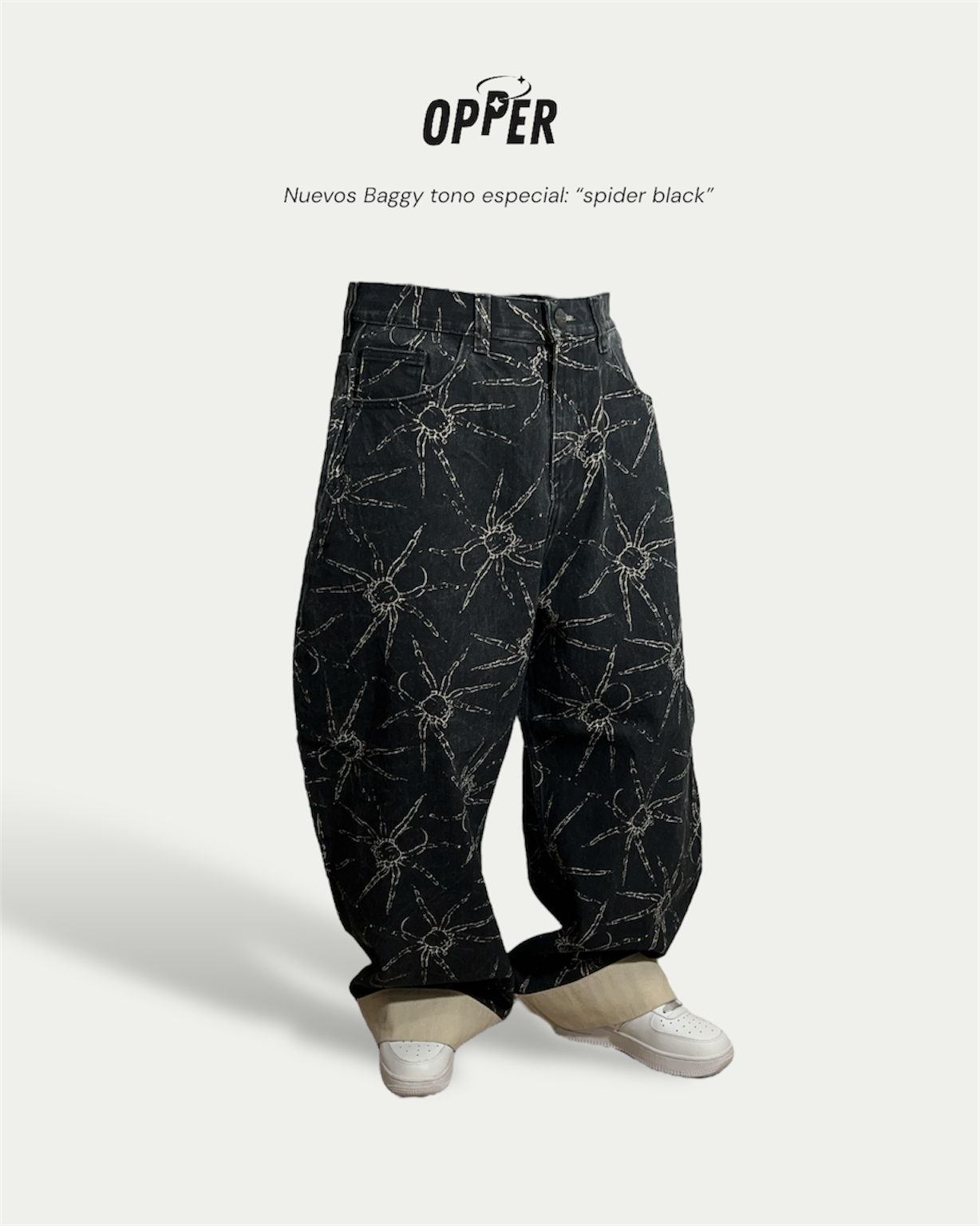 Baggy 100% algodón “SPIDER BLACK”