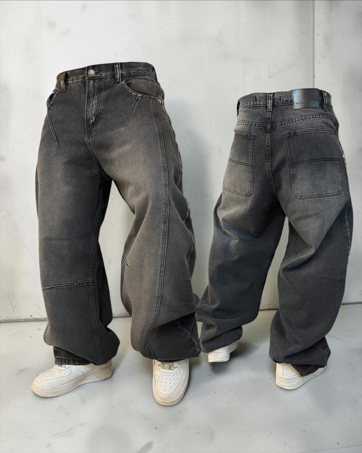Súper Baggy Gris desgastado