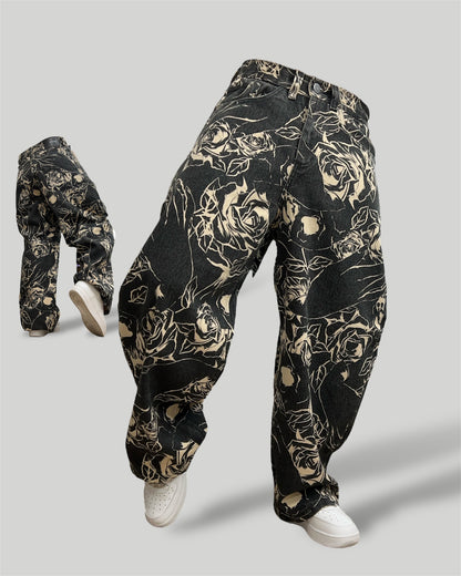 Baggy Jeans 100% algodón, Tono especial: Bones And Roses