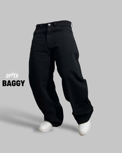 Baggy Jean Negro 100% algodón.
