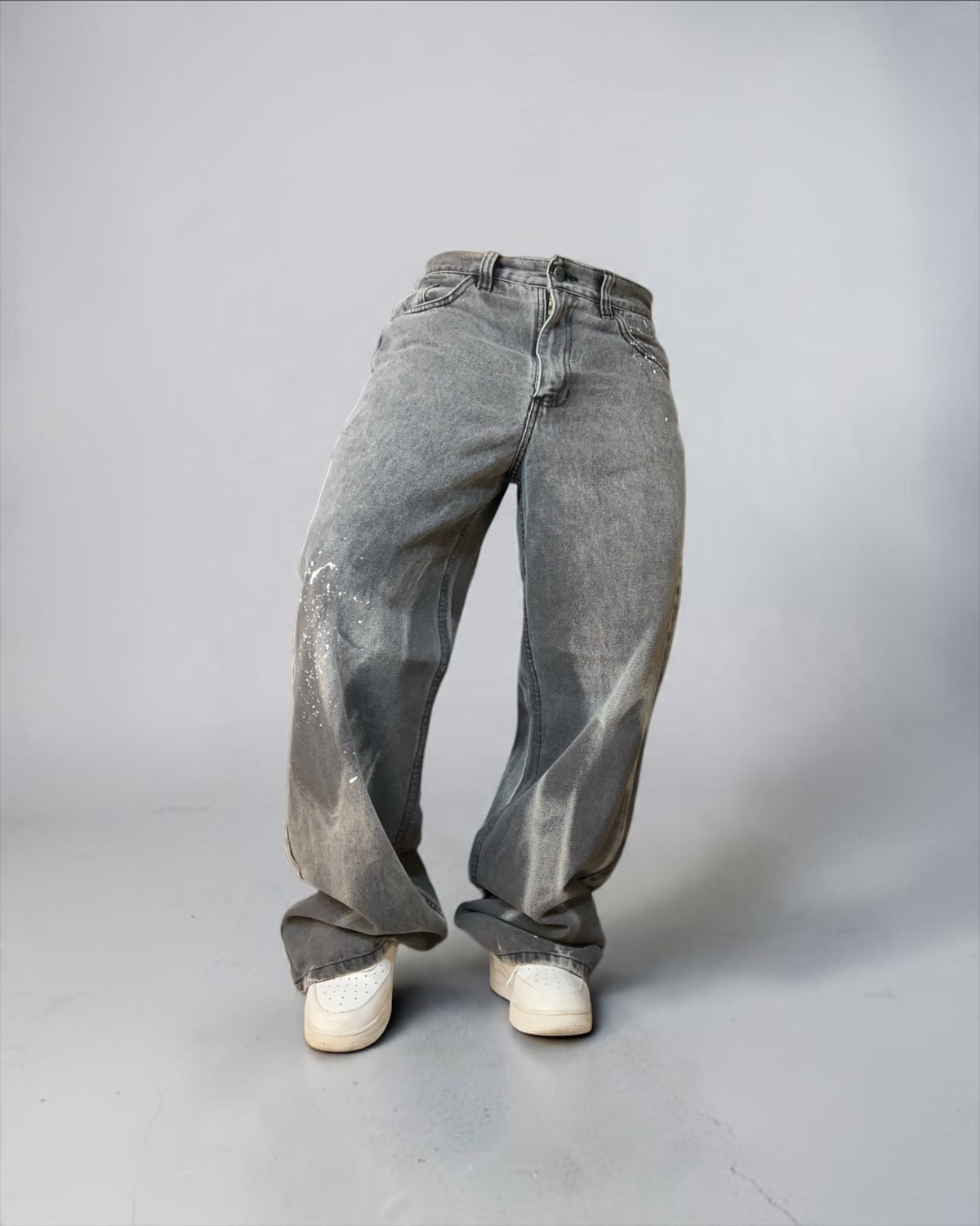 Jean Wide Leg tono especial “Print Grey”