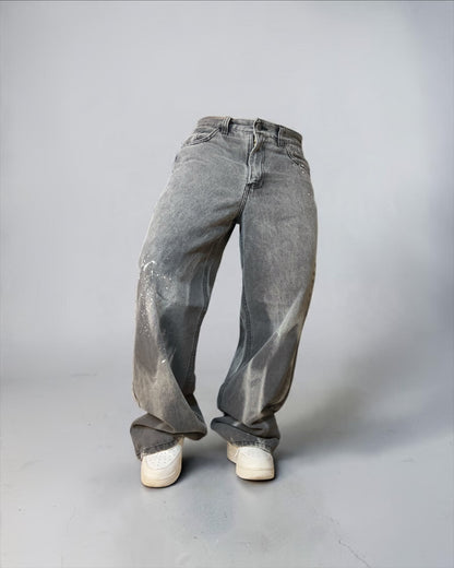 Jean Wide Leg tono especial “Print Grey”