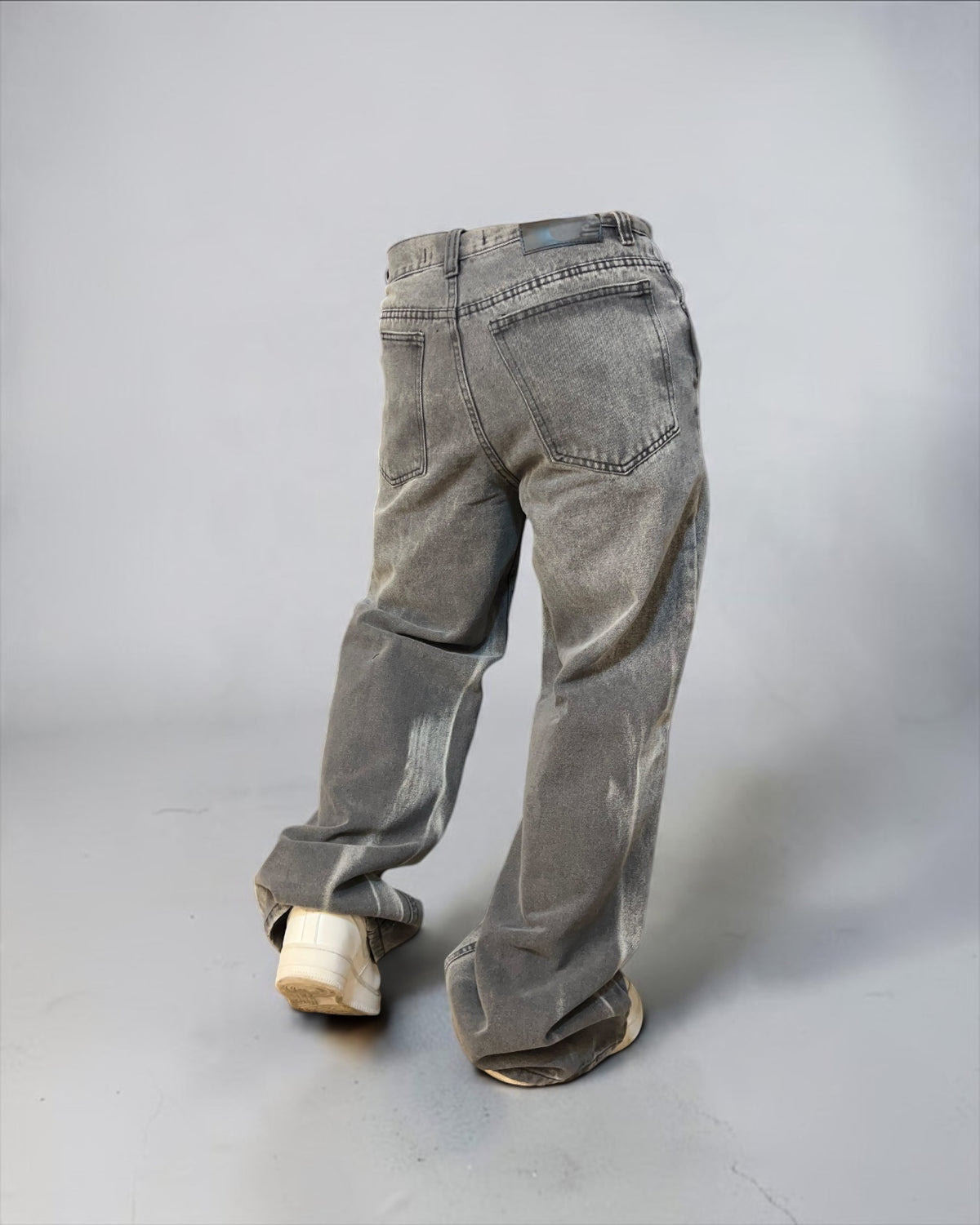 Jean Wide Leg tono especial “Print Grey”