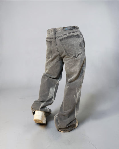 Jean Wide Leg tono especial “Print Grey”