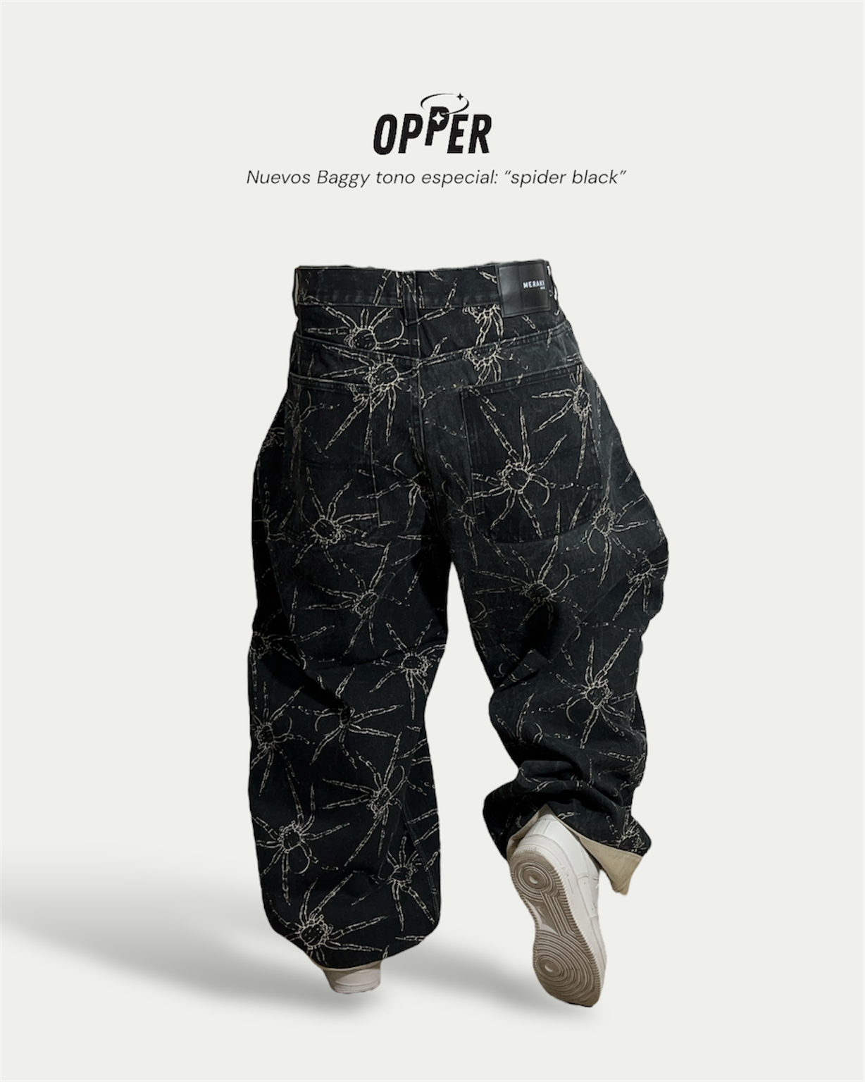 Baggy 100% algodón “SPIDER BLACK”