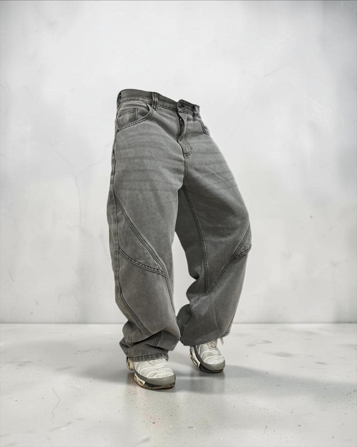 Baggy alas de ángel “Gris sólido”