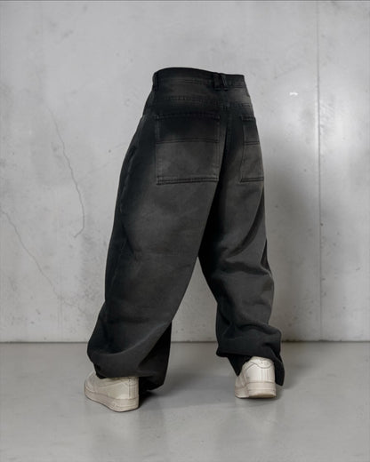 Baggy Jean Gris desgastado 100% algodón.