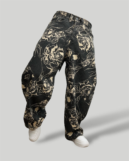 Baggy Jeans 100% algodón, Tono especial: Bones And Roses