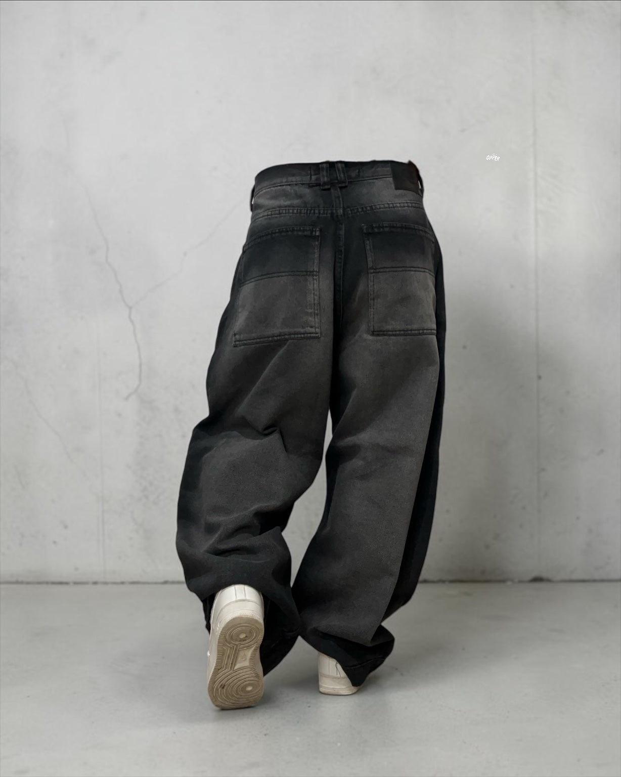 Baggy Jean Gris desgastado 100% algodón.