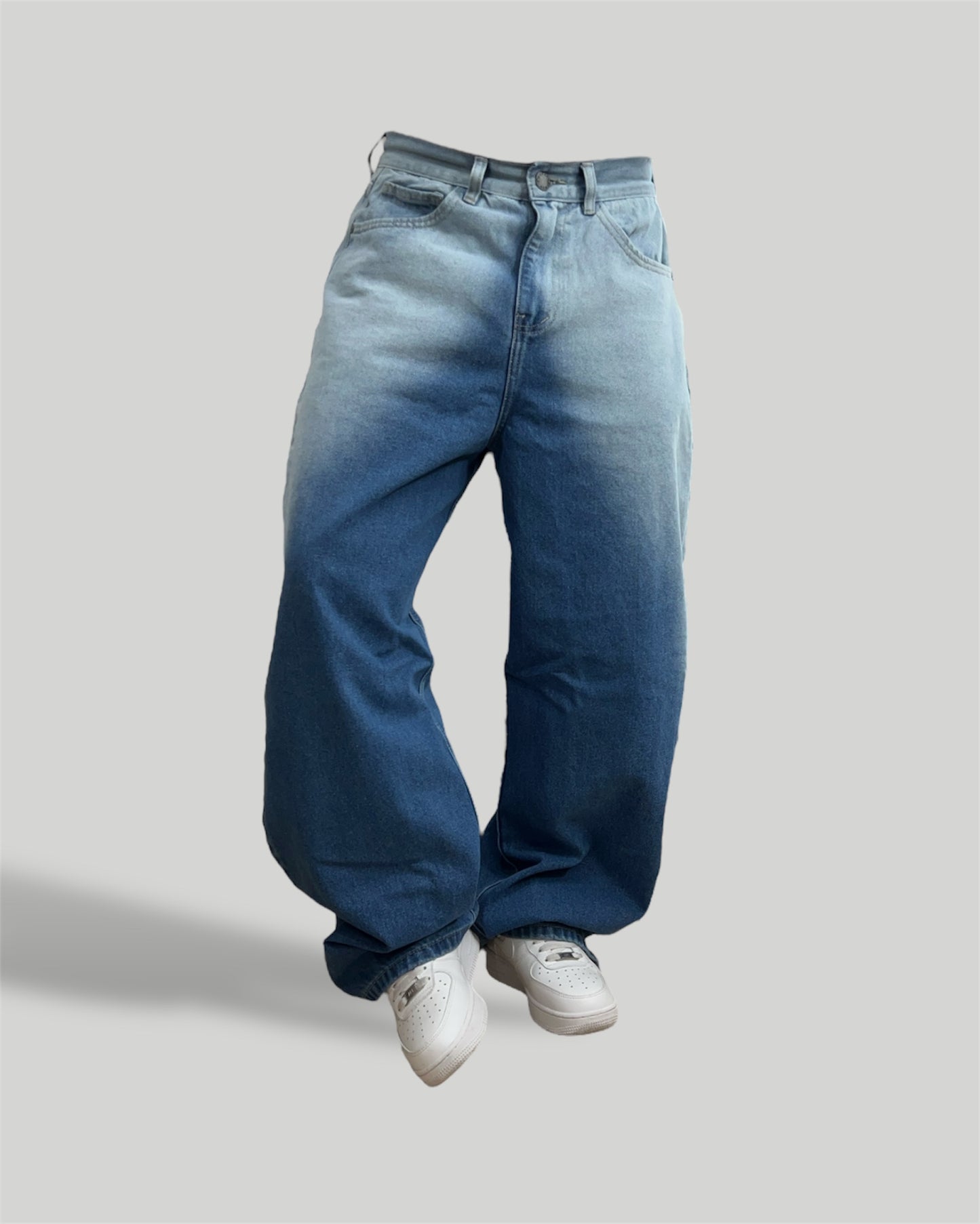 Baggy Jeans 100% algodón tono Blue Paradise