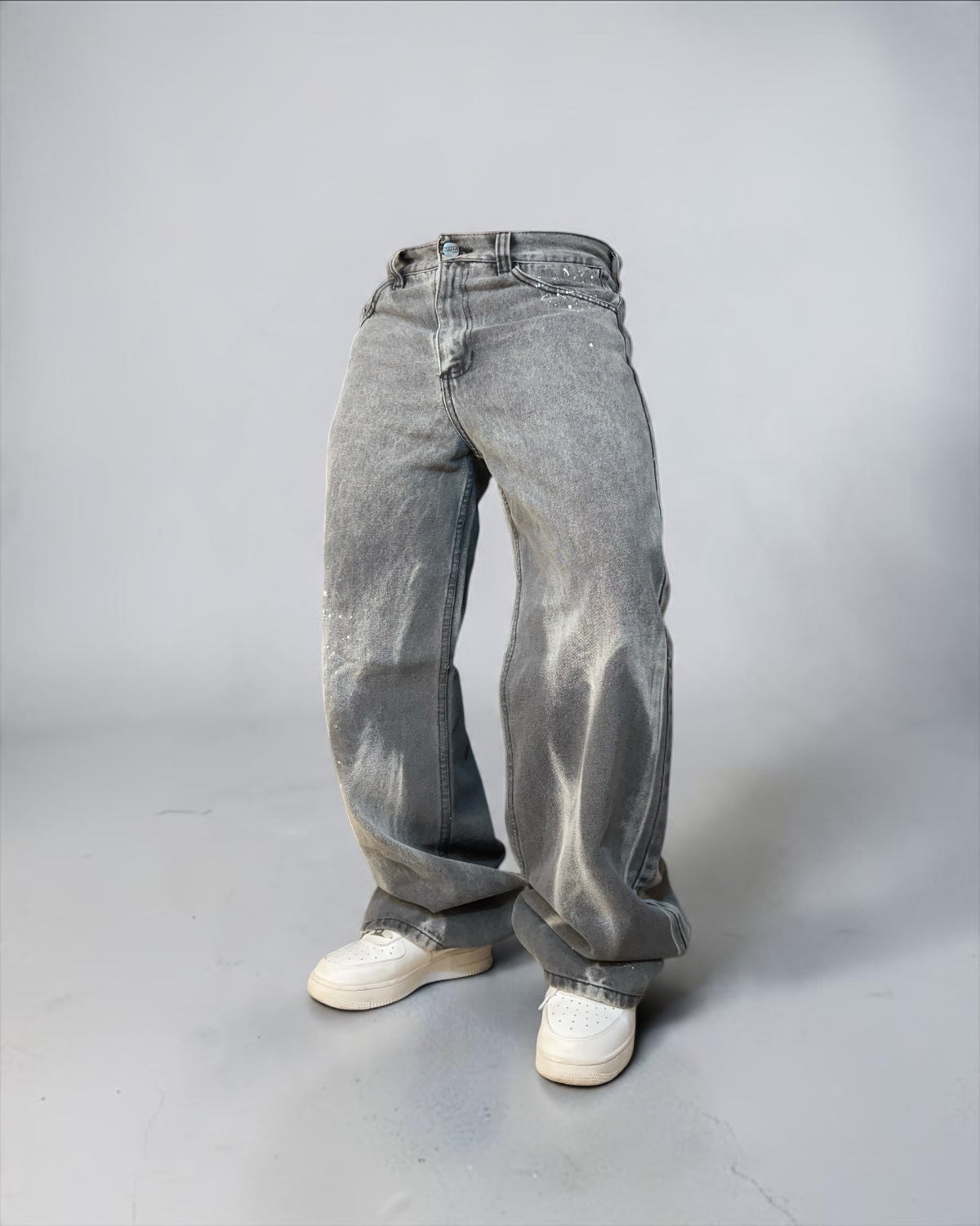 Jean Wide Leg tono especial “Print Grey”