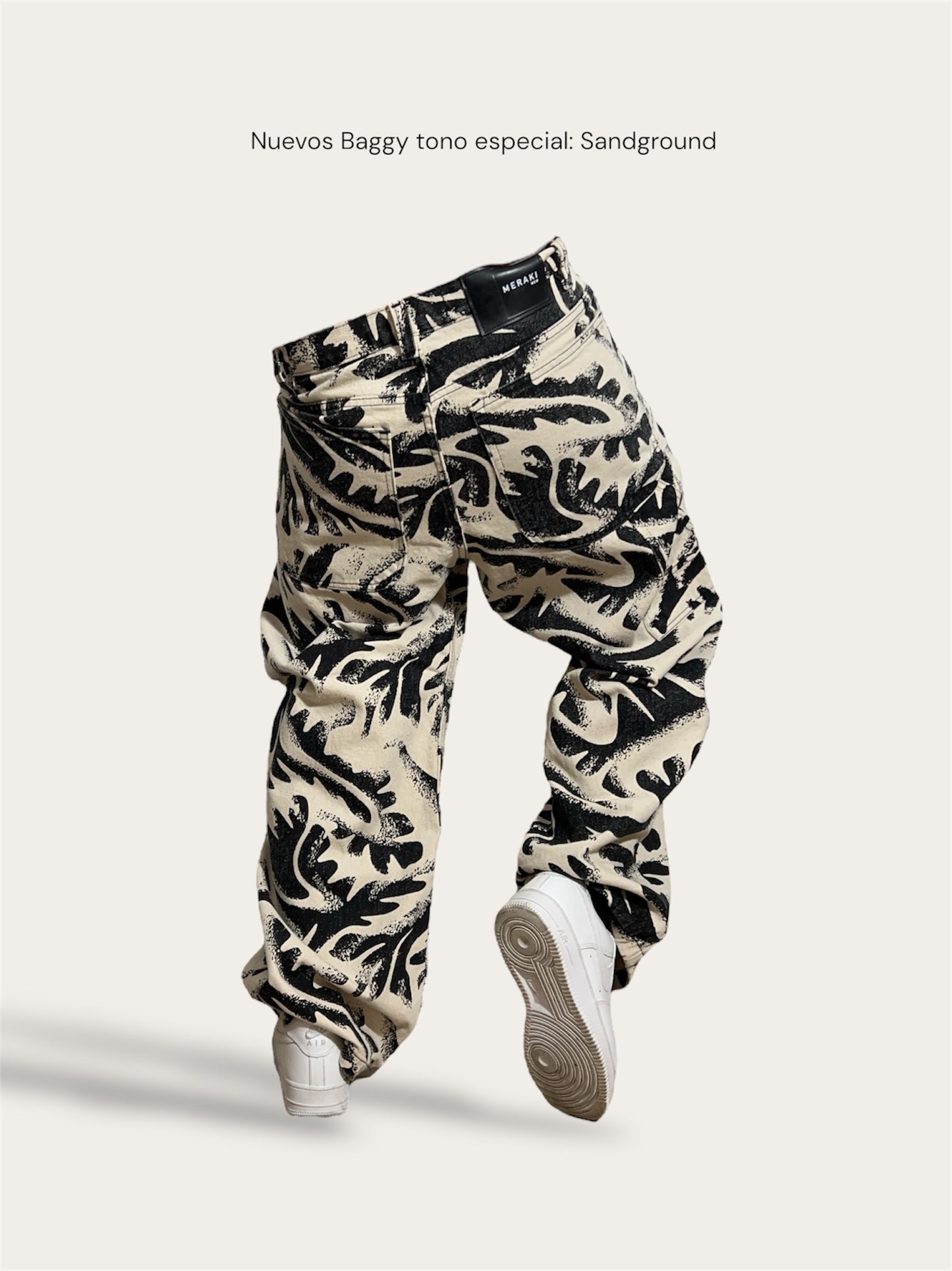 Baggy jeans 100% algodón en tono especial: Sandground