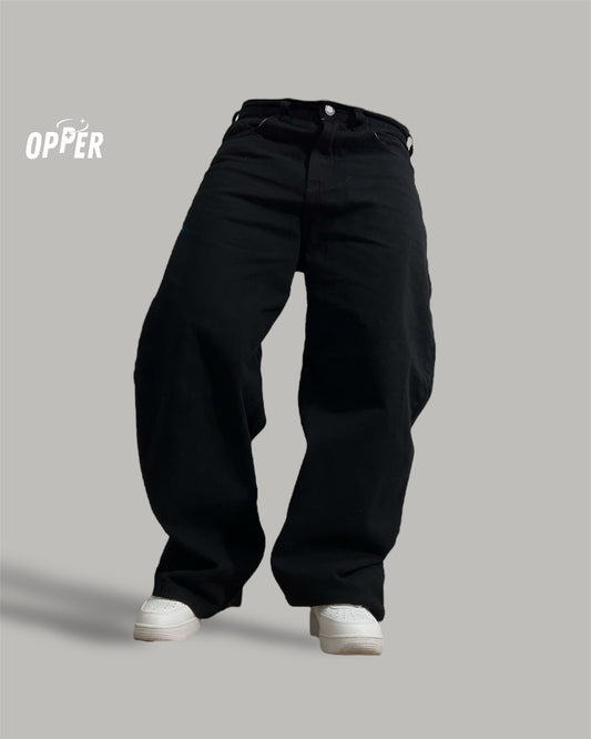 Baggy Jean Negro 100% algodón.