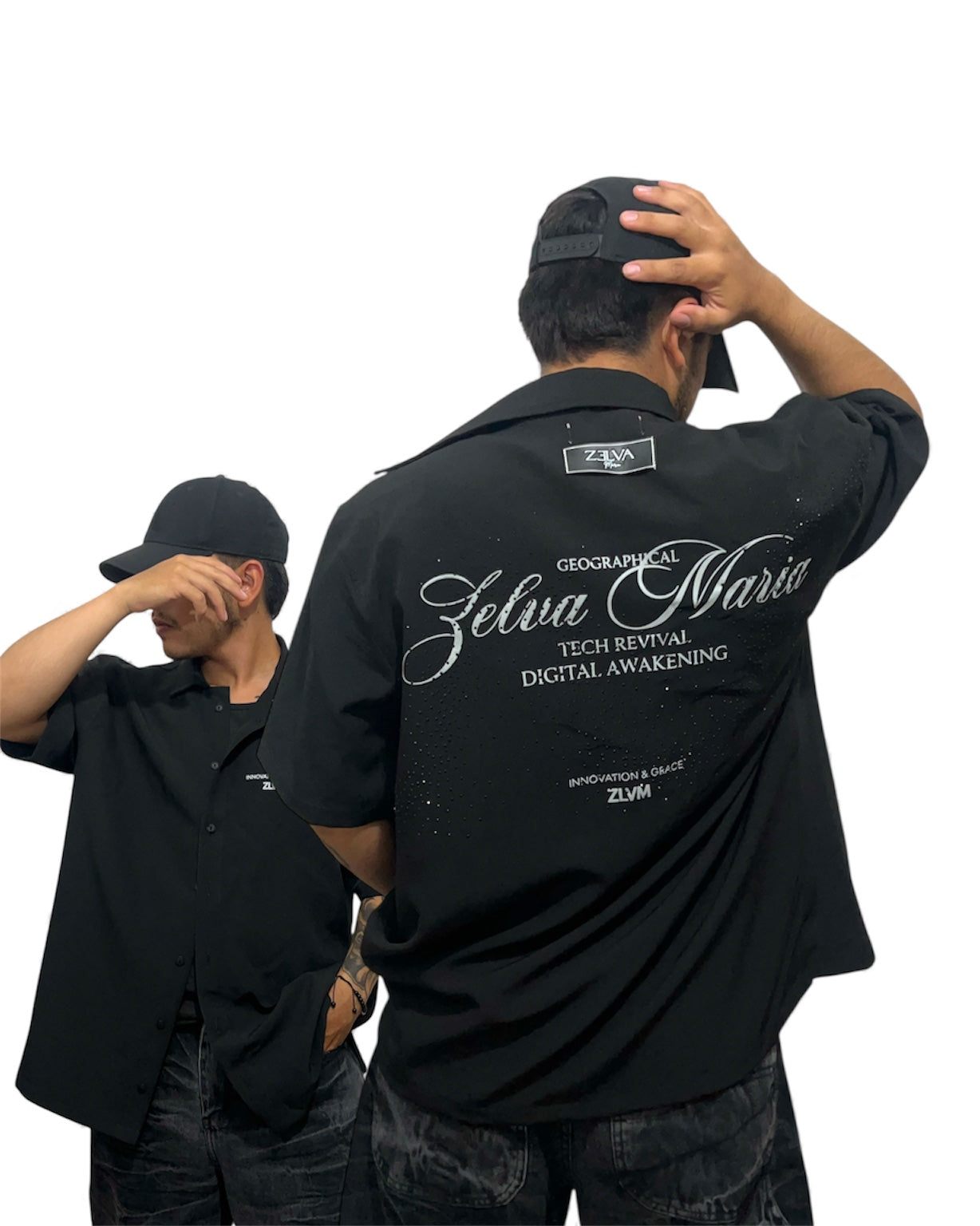 Camisas con piedreria de alto gramaje