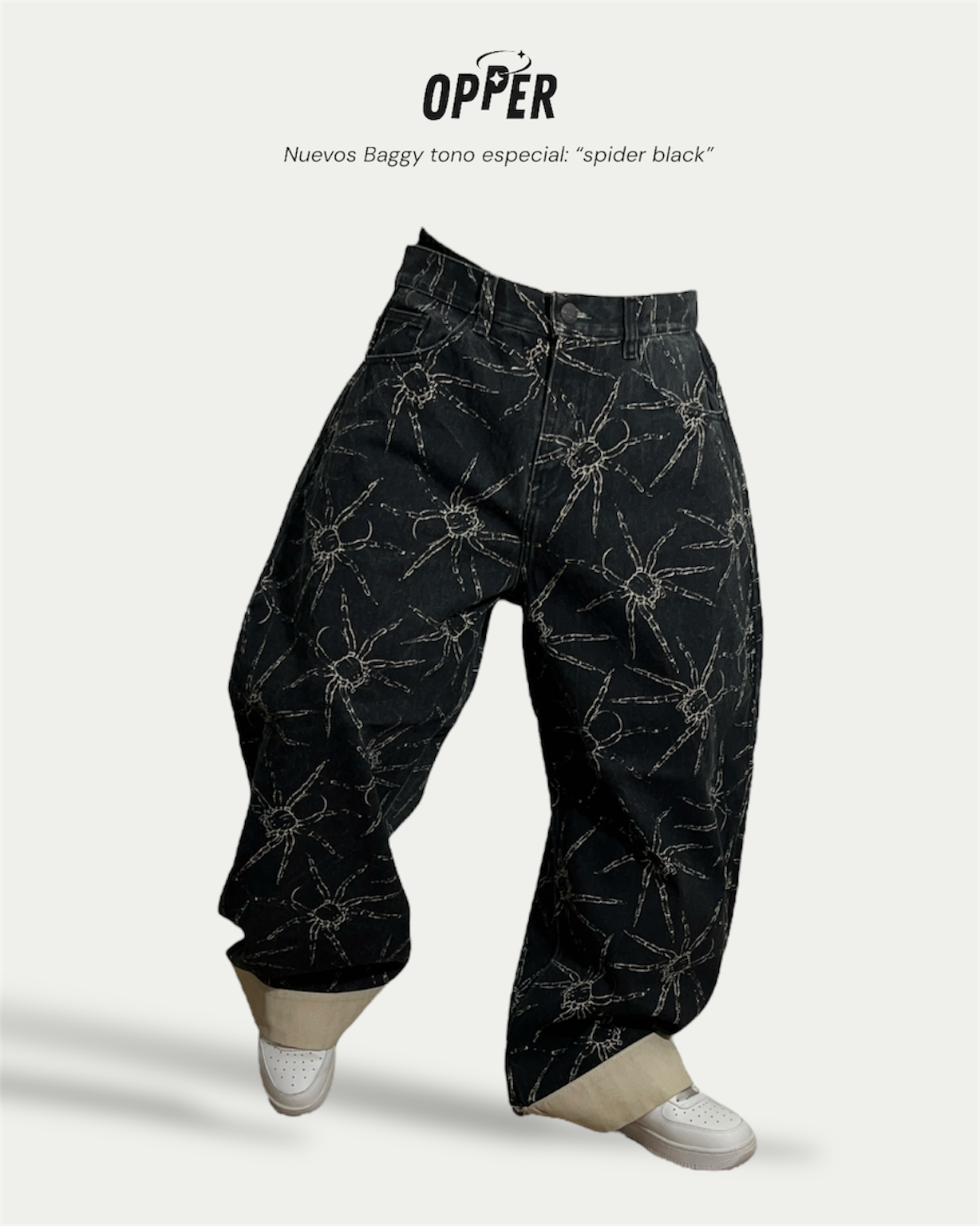 Baggy 100% algodón “SPIDER BLACK”