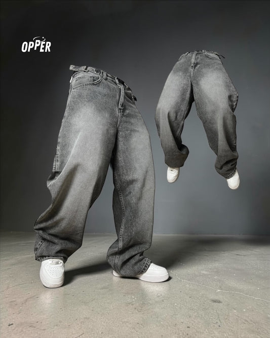 Baggy Jeans Gris ceniza 100% algodón