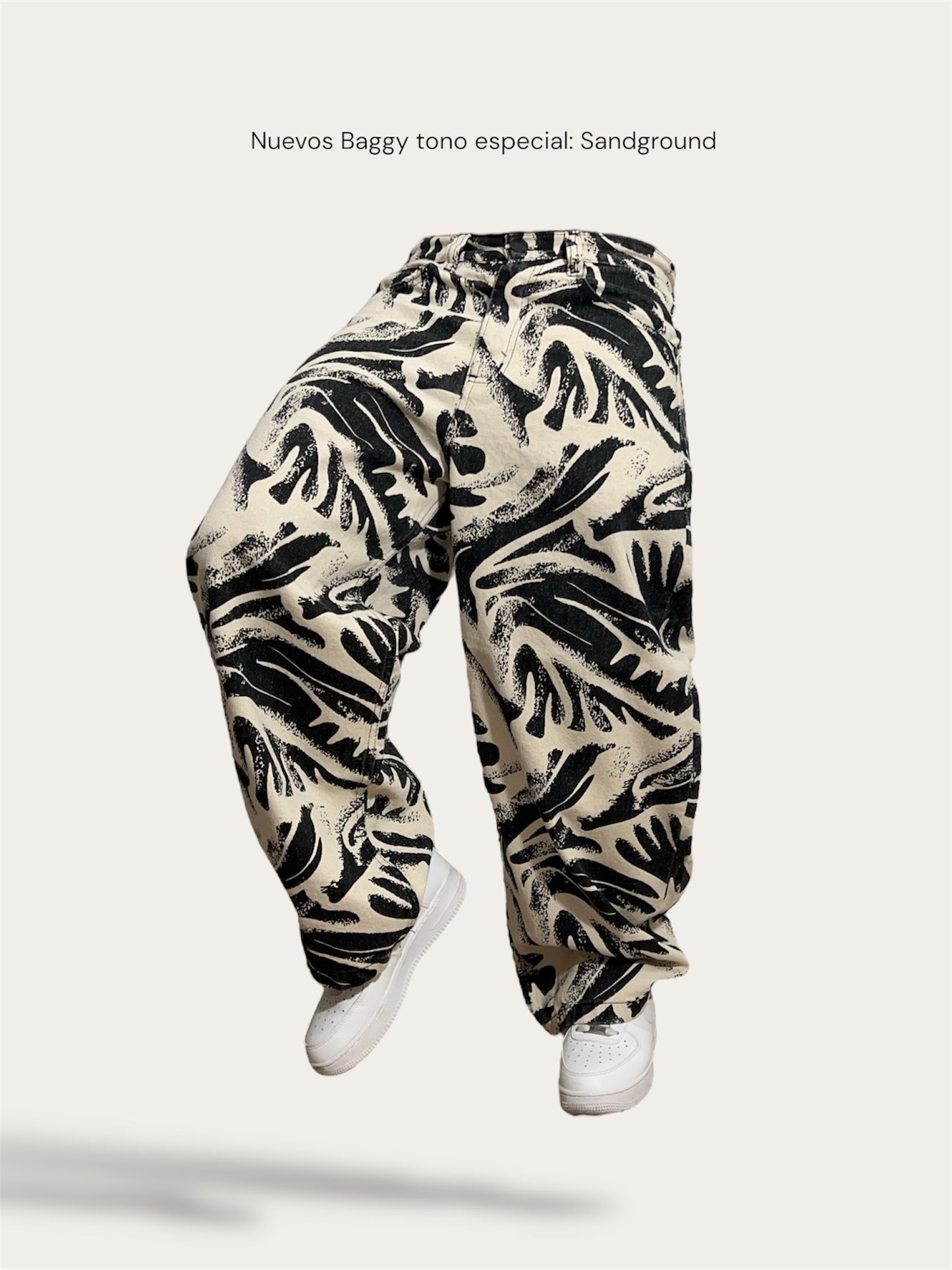 Baggy jeans 100% algodón en tono especial: Sandground