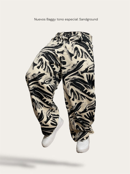 Baggy jeans 100% algodón en tono especial: Sandground