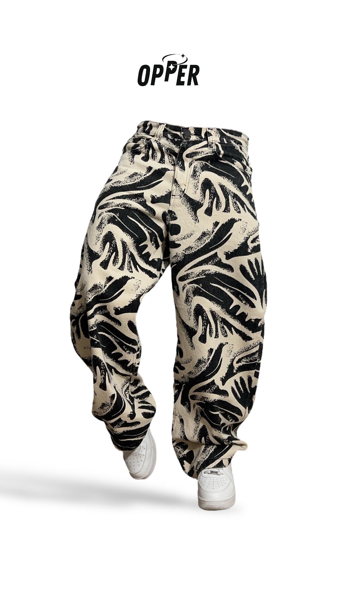 Baggy jeans 100% algodón en tono especial: Sandground