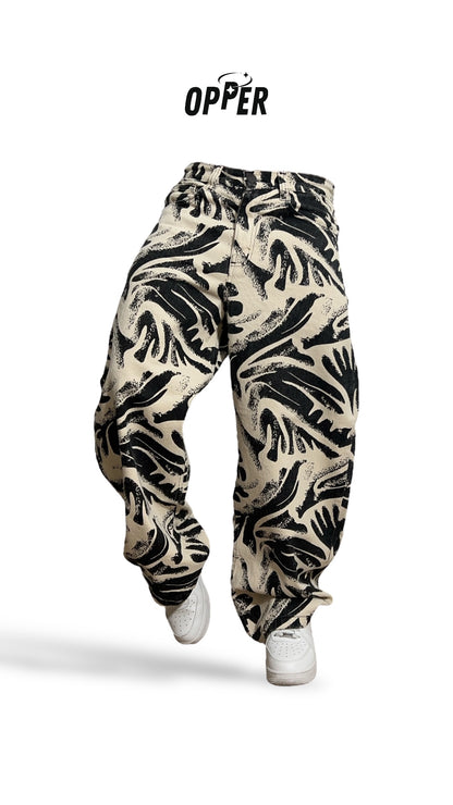 Baggy jeans 100% algodón en tono especial: Sandground