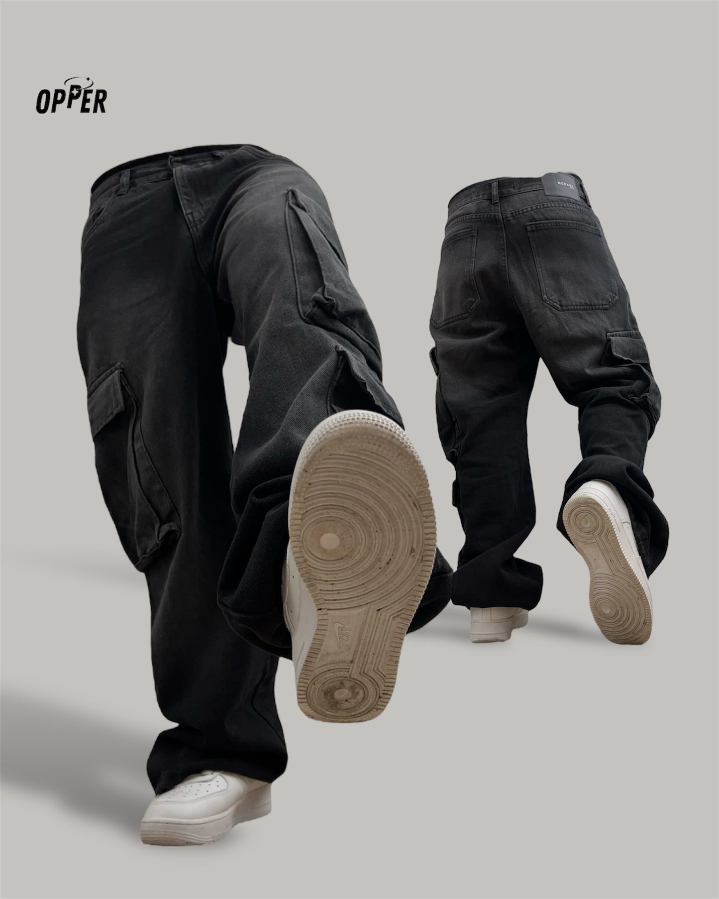 Cargo Jean ringside 100% algodón| Gris volcano