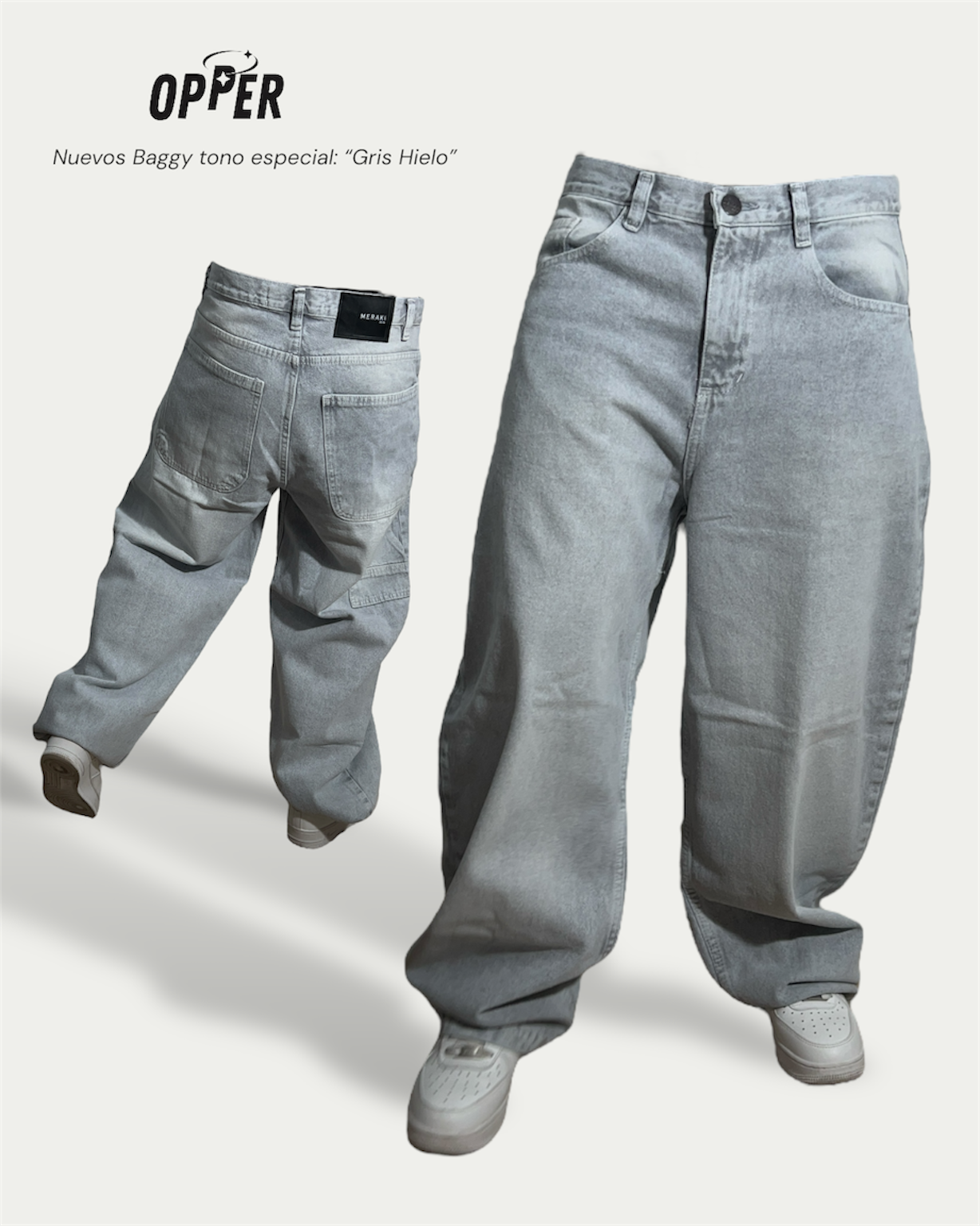 Baggy tono especial: Gris Hielo