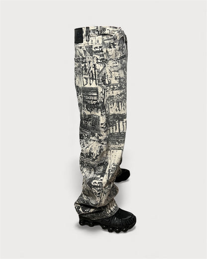 Jeans Baggy tono especial: Newspaper
