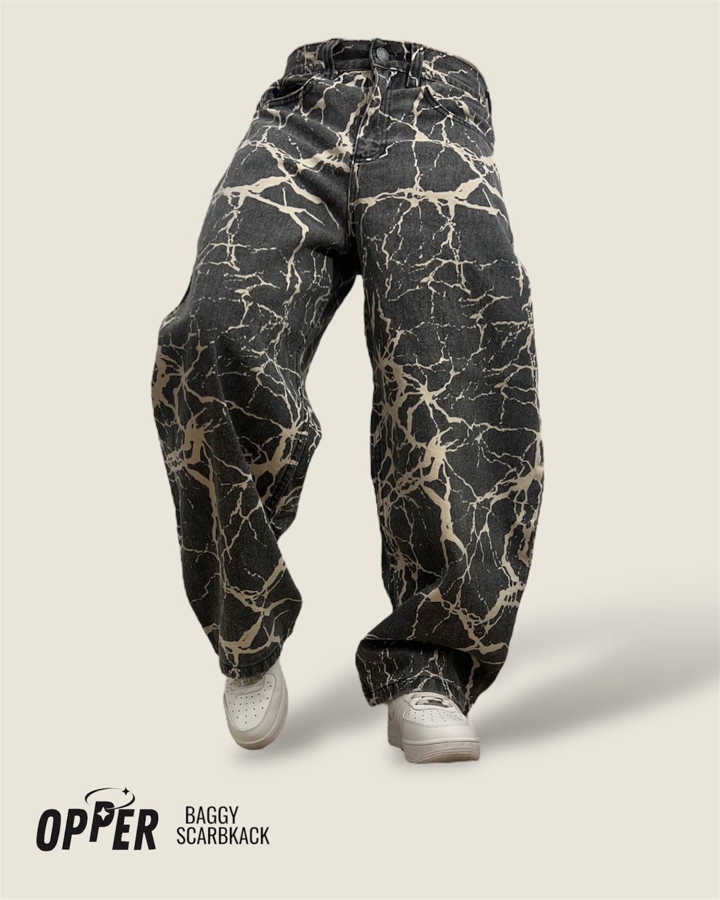 Jeans Baggy 100% algodón tono especial ScarBlack