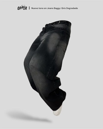 Baggy Jean Gris desgastado 100% algodón.