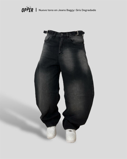 Baggy Jean Gris desgastado 100% algodón.