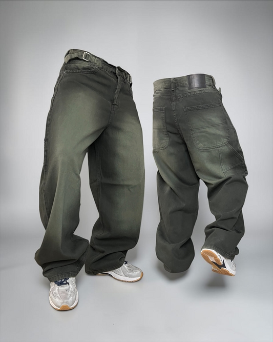 Baggy tono especial “verde ocre”