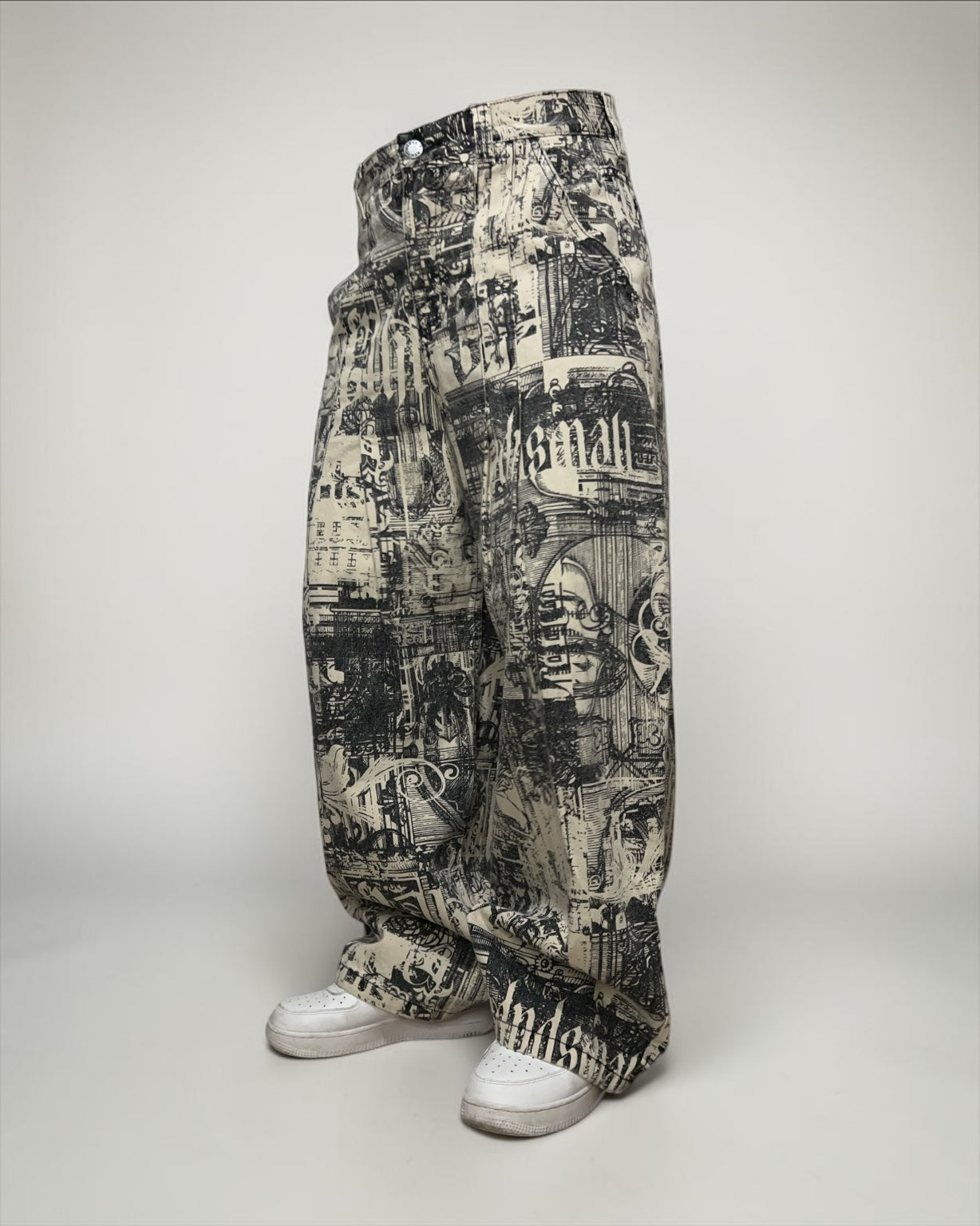 Jeans Baggy tono especial: Newspaper
