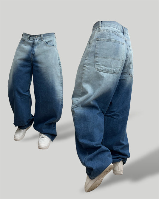 Baggy Jeans 100% algodón tono Blue Paradise