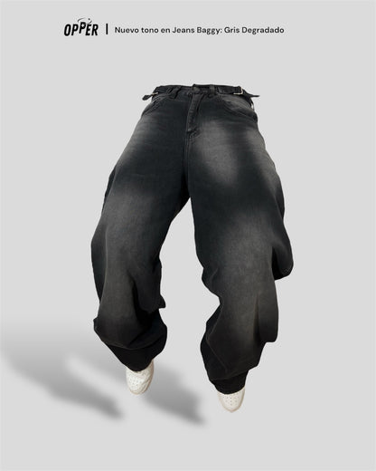 Baggy Jean Gris desgastado 100% algodón.