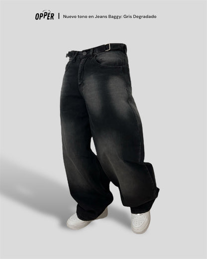 Baggy Jean Gris desgastado 100% algodón.