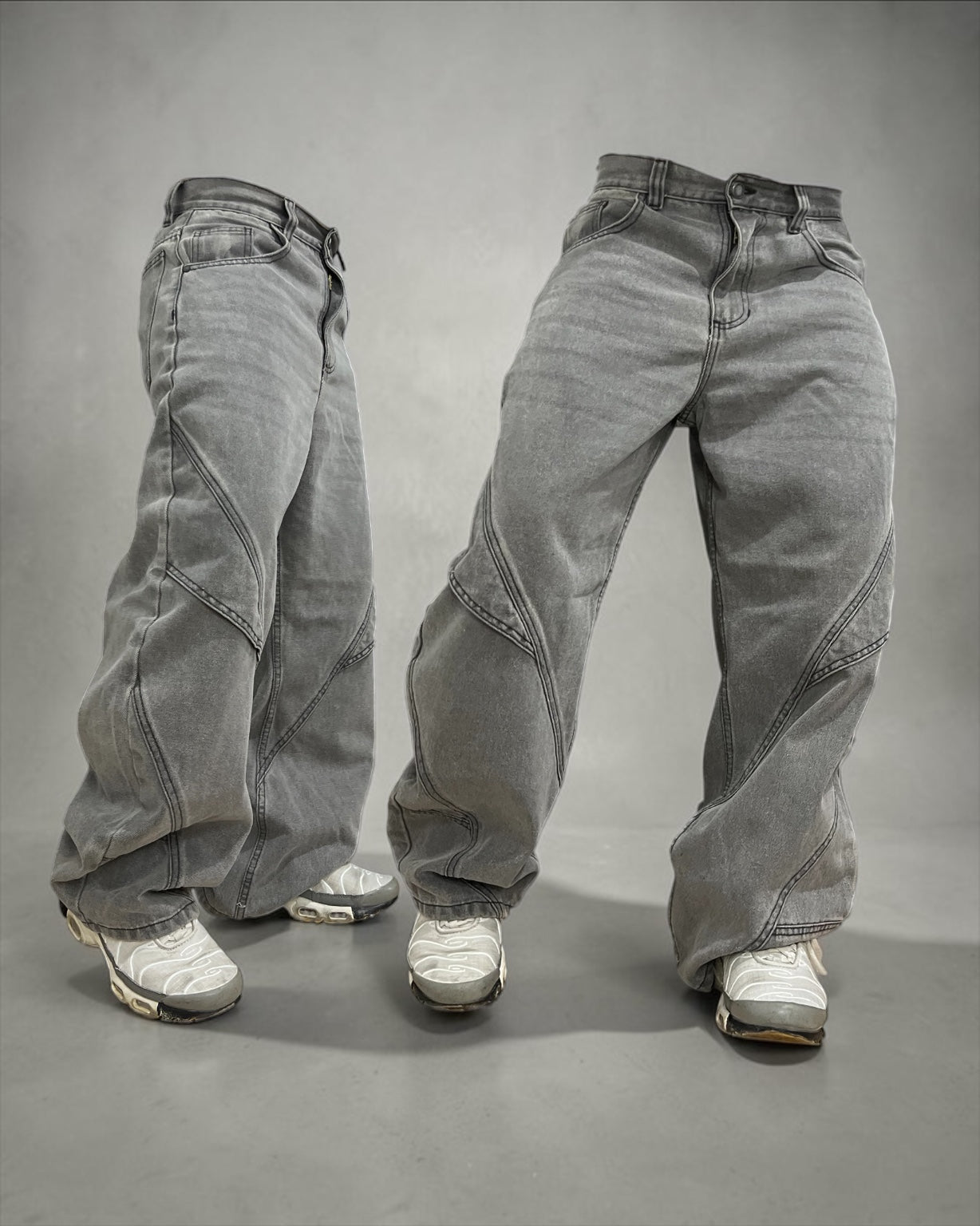 Baggy alas de ángel “Gris sólido”
