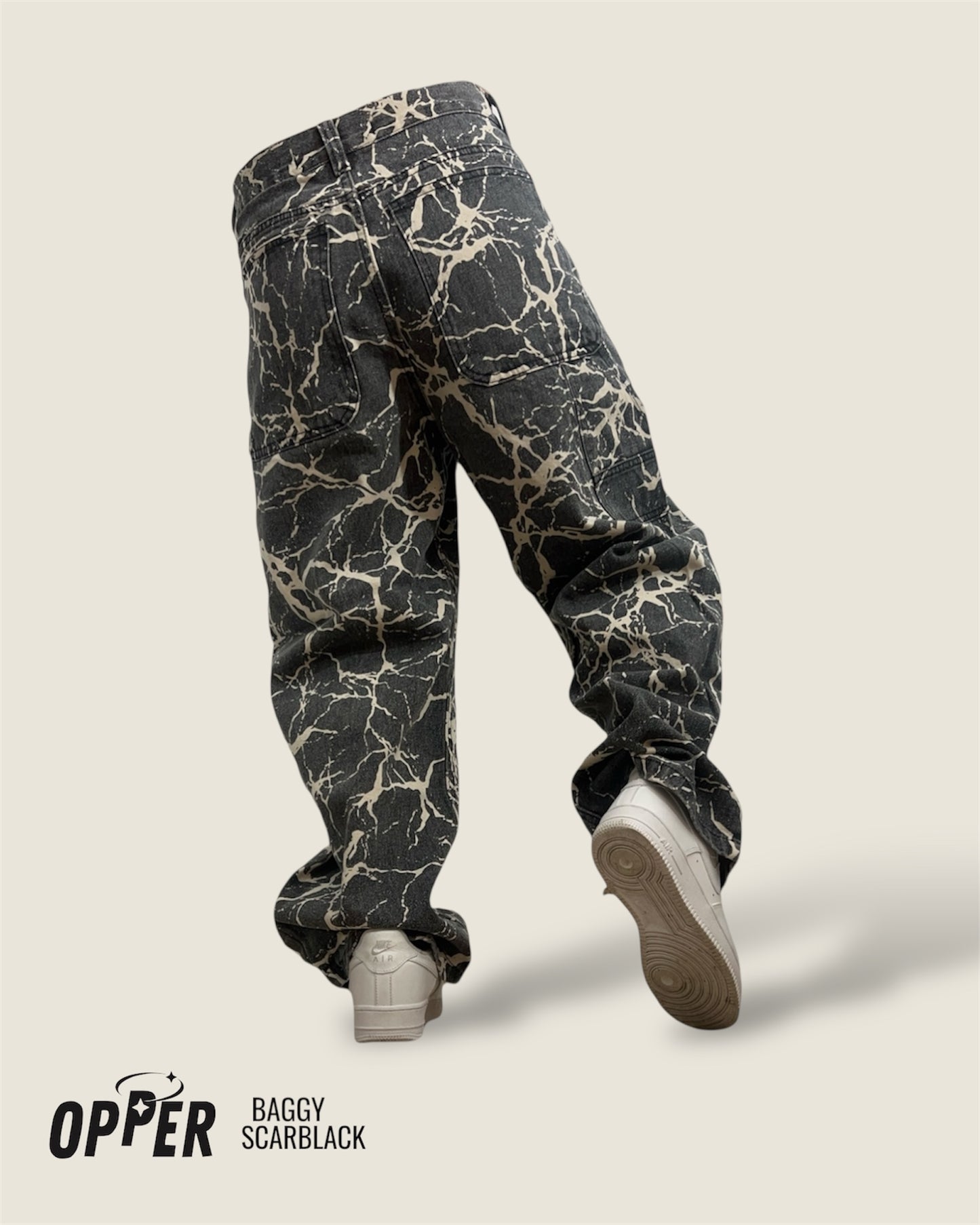 Jeans Baggy 100% algodón tono especial ScarBlack