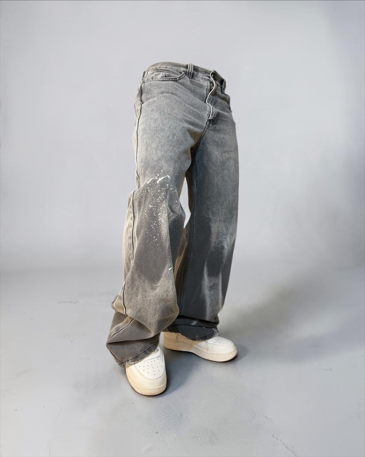 Jean Wide Leg tono especial “Print Grey”