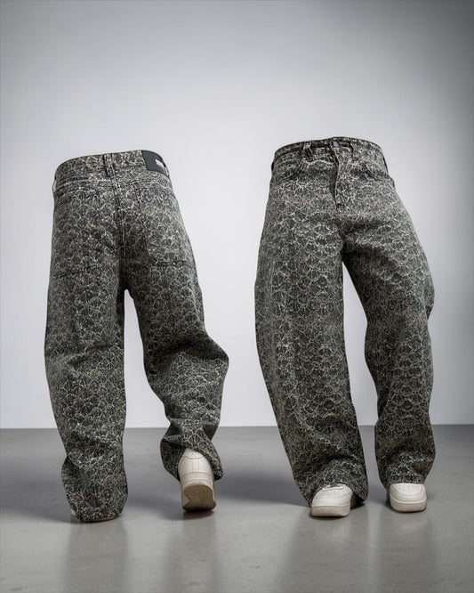 Jeans Baggy 100% algodón tono especial: Gris humo