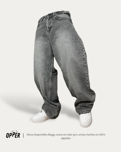 Baggy Jeans Griz ceniza 100% algodón
