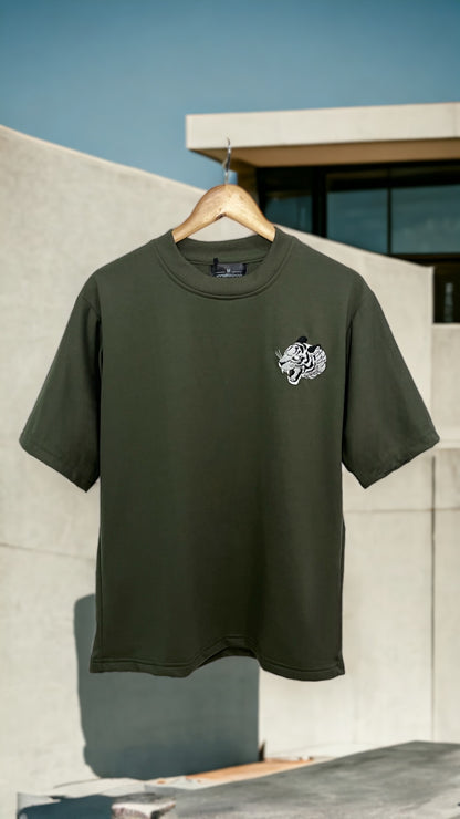 Camiseta oversize Yōkai Collection Verde Militar