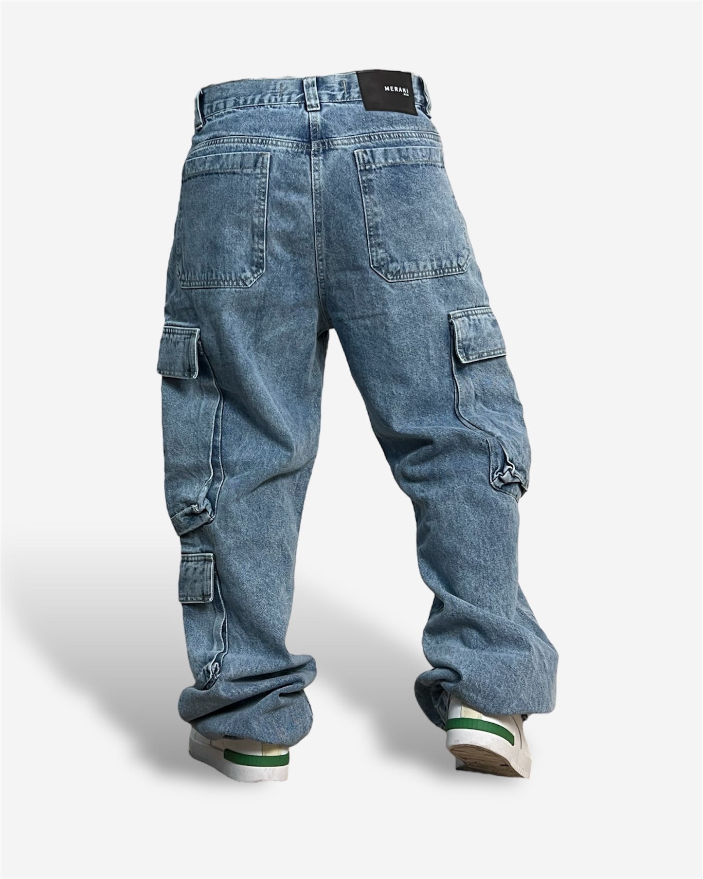 Cargo Jean Ringside Azul Metal