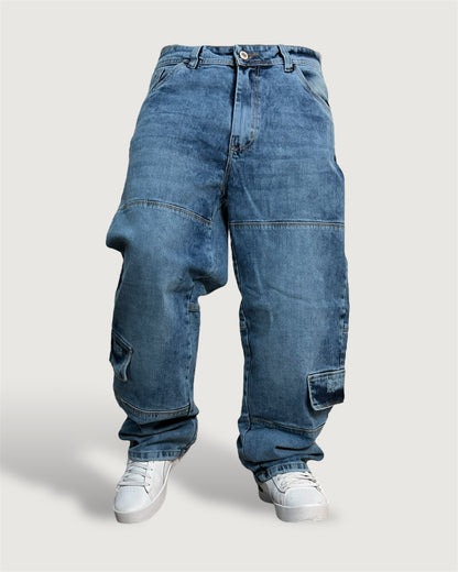 Baggy Jeans OveRing Azul Caribe