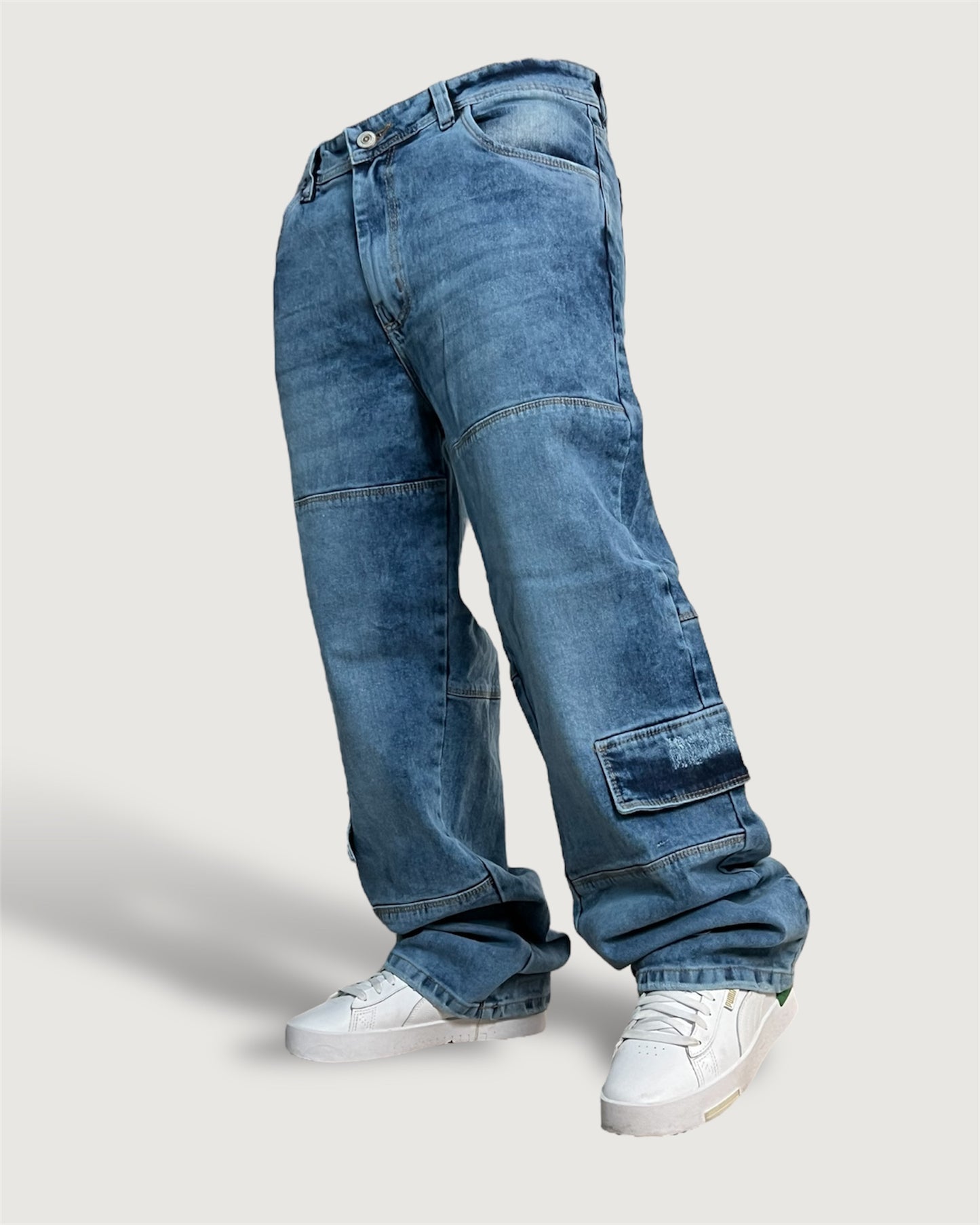 Baggy Jeans OveRing Azul Caribe